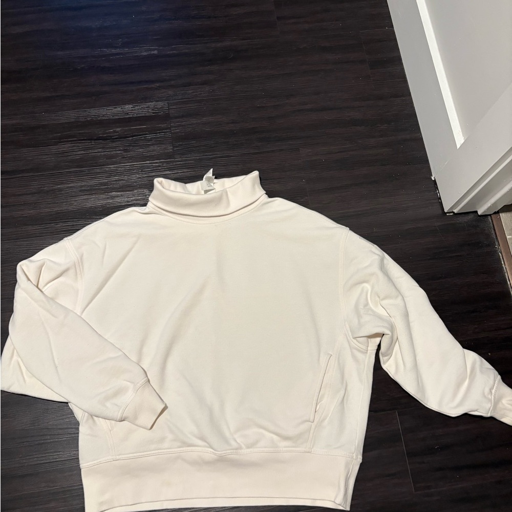 ALO Yoga Hazy Mock Neck Sweater in Ivory
